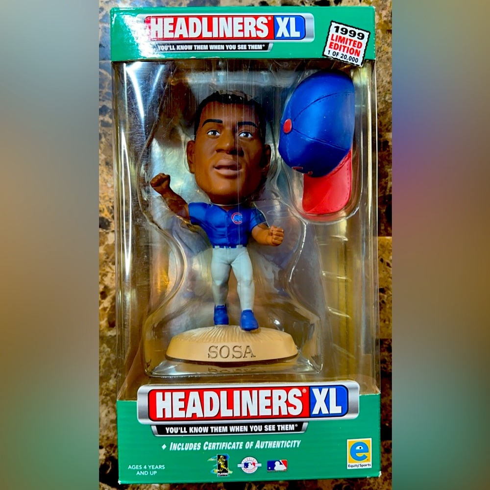 Limited Edition 1999 Headliners Lx Chicago Cubs Sammy Sosa COA New In The Box